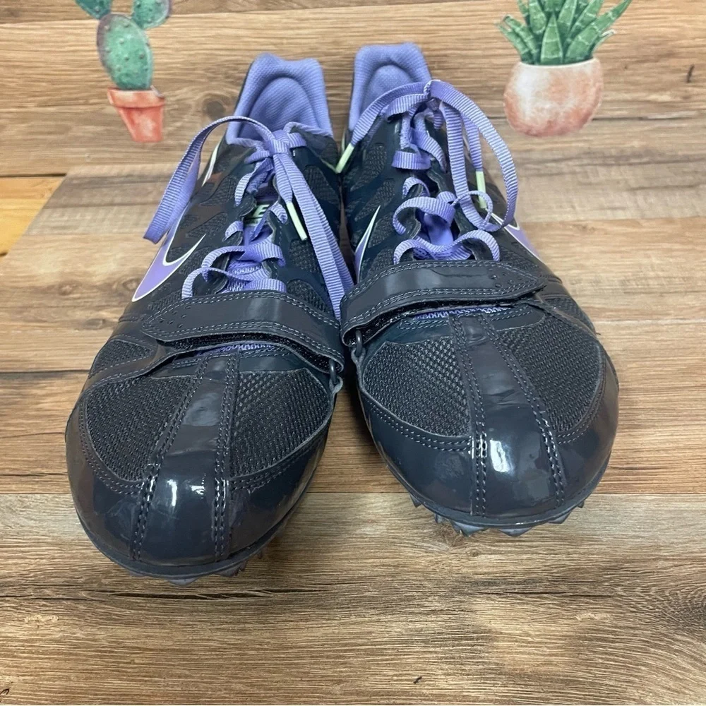 Nike Zoom Rival Sprint Racing Track Shoes Womens size 11 black purple